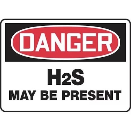 Accuform OSHA DANGER SAFETY SIGN H2S MAY BE MCHL038XP MCHL038XP